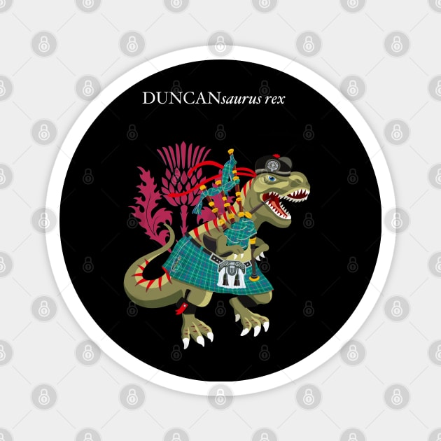 Clanosaurus Rex DUNCANsaurus rex Plaid DUNCAN Scotland Ireland Family Tartan Magnet by BullShirtCo